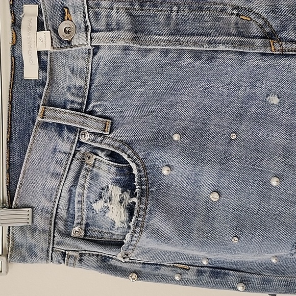 Jonathan Simkhai Pearl-Embellished Boyfriend Jeans Size 29 - Picture 10 of 16